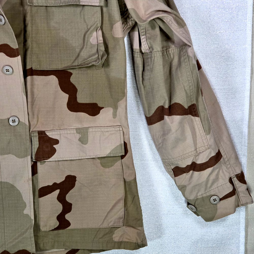 US Army Desert Camouflage Jacket Military Issue Combat Coat Vintage Small Long - Picture 3 of 8